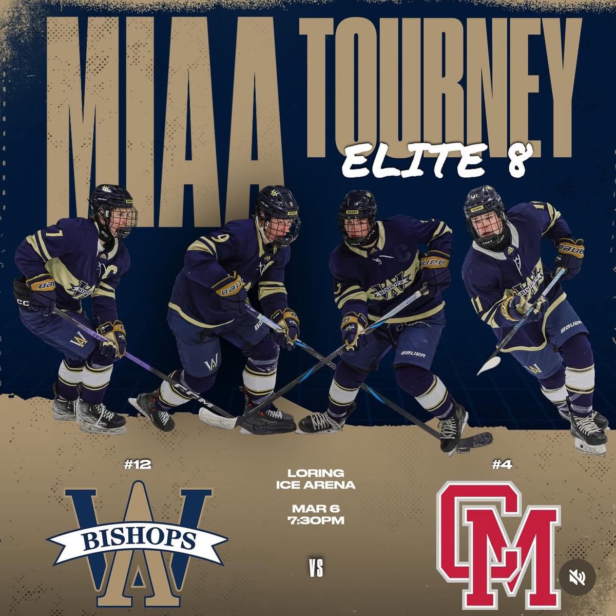 Archbishop Williams Hockey (@awhs_boyspuck) on Twitter photo MIAA Div I Elite 8 is set!
The boys will face # 4 Catholic Memorial!
⏰7:30pn
🗓️ Thursday March 6th
🏟️Loring Ice Arena
<a href="/goAWathletics/">AWHS Athletics -</a> <a href="/HNIBonline/">Hockey Night</a>
<a href="/MassHSHockey/">MassHSHockey</a> <a href="/T_Mulherin/">Tom Mulherin</a> <a href="/sports_ledger/">Patriot Ledger sports</a> <a href="/In_The_Slot/">Jim Clark</a> <a href="/BostonHeraldHS/">Danny Ventura</a> <a href="/GlobeSchools/">Boston Globe Schools</a> <a href="/MassNZ/">MassNZ</a> <a href="/camkerry7/">Cam Kerry</a> <a href="/NEHockeyJournal/">New England Hockey Journal</a> <a href="/emchugh229/">Eric McHugh</a> MIAA Div I Elite 8 is set!
The boys will face # 4 Catholic Memorial!
⏰7:30pn
🗓️ Thursday March 6th
🏟️Loring Ice Arena
<a href="/goAWathletics/">AWHS Athletics -</a> <a href="/HNIBonline/">Hockey Night</a>
<a href="/MassHSHockey/">MassHSHockey</a> <a href="/T_Mulherin/">Tom Mulherin</a> <a href="/sports_ledger/">Patriot Ledger sports</a> <a href="/In_The_Slot/">Jim Clark</a> <a href="/BostonHeraldHS/">Danny Ventura</a> <a href="/GlobeSchools/">Boston Globe Schools</a> <a href="/MassNZ/">MassNZ</a> <a href="/camkerry7/">Cam Kerry</a> <a href="/NEHockeyJournal/">New England Hockey Journal</a> <a href="/emchugh229/">Eric McHugh</a>