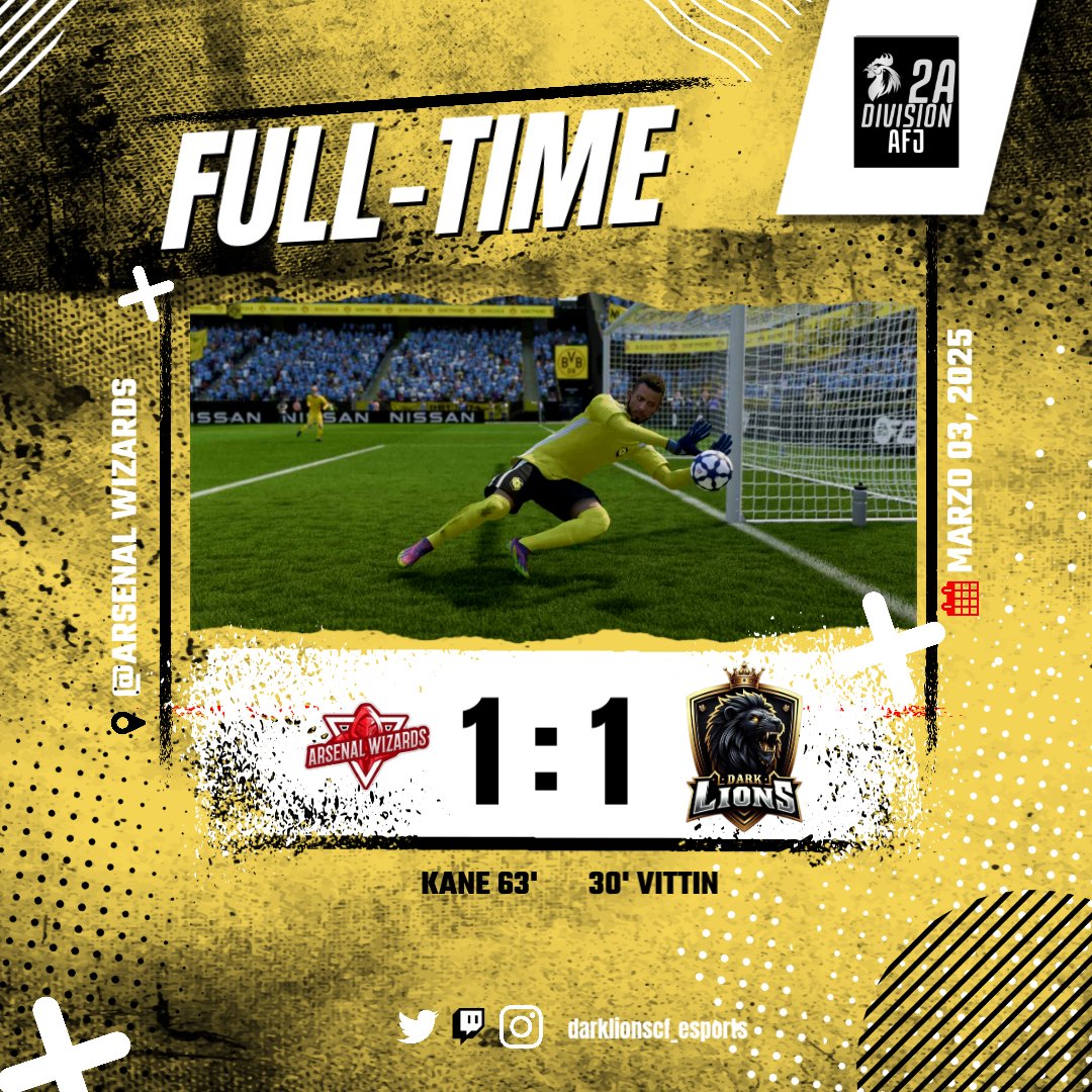 🦁| RESULTADOS |🦁

🏆1º TGM
⏳22:20🆚 <a href="/ALPHA___WOLFS/">LyokFox Esports</a>
 🗓️4º JORNADA

🏆2º AFJ
⏳22:20🆚 <a href="/ARSENALWIZARDS/">ARSENAL WIZARDS</a>
 🗓️1º JORNADA