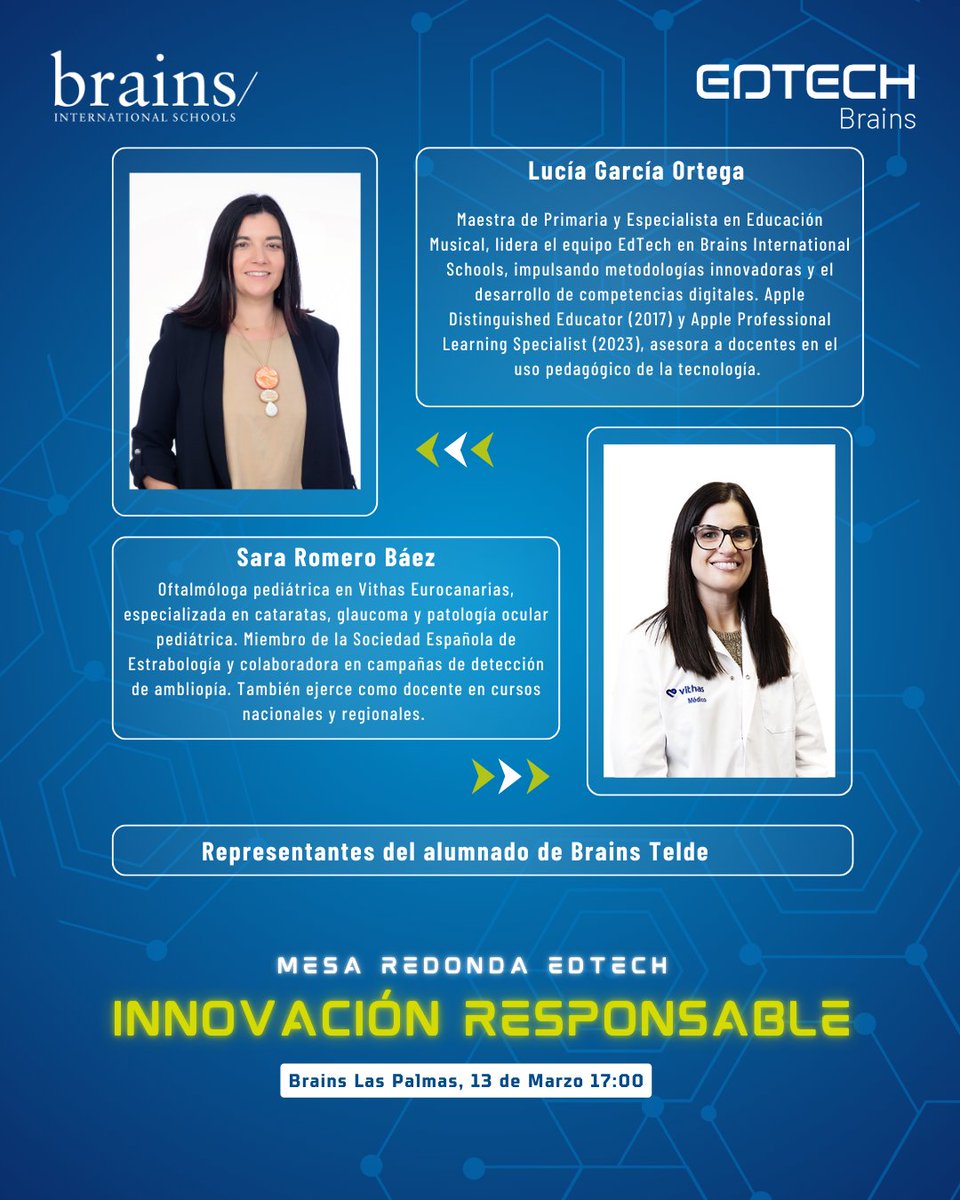 Colegio_Brains's tweet image. 🌍 Tecnología, educación y familia en Brains Gran Canaria 📲✨

📢 Te esperamos en la Mesa Redonda sobre Innovación Responsable: Digitalización Consciente, Claves para un Equilibrio Saludable. Un encuentro exclusivo para reflexionar sobre el impacto de la tecnología en la…