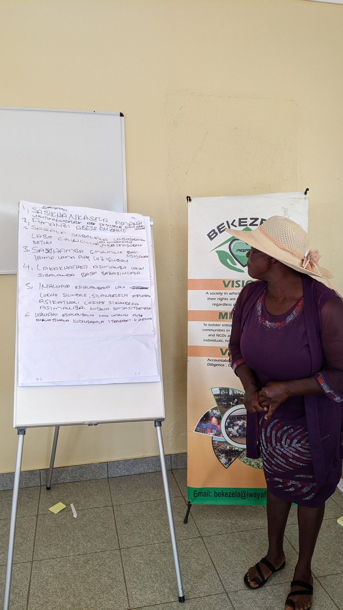 Bekezela (@bekezelabhbc) on Twitter photo Influencing the Care Agenda: WE-CARE Champions presenting their Unpaid Care Work Advocacy & Shifting Narratives journey in wards 15 & 20 during the Champions' Training Workshop in Bubi District.
<a href="/OxfaminZim/">Oxfam In Zimbabwe</a> <a href="/MakeCareCount/">WE-Care</a> <a href="/HivosWiL/">Hivos-Women Empowerment</a> <a href="/hivosrosa/">Hivos Southern Africa</a> <a href="/PadareMen/">Padare</a> <a href="/OpenParlyZw/">Open Parly ZW</a> <a href="/Black_Unika/">Black Unika Foundation</a> Influencing the Care Agenda: WE-CARE Champions presenting their Unpaid Care Work Advocacy & Shifting Narratives journey in wards 15 & 20 during the Champions' Training Workshop in Bubi District.
<a href="/OxfaminZim/">Oxfam In Zimbabwe</a> <a href="/MakeCareCount/">WE-Care</a> <a href="/HivosWiL/">Hivos-Women Empowerment</a> <a href="/hivosrosa/">Hivos Southern Africa</a> <a href="/PadareMen/">Padare</a> <a href="/OpenParlyZw/">Open Parly ZW</a> <a href="/Black_Unika/">Black Unika Foundation</a>