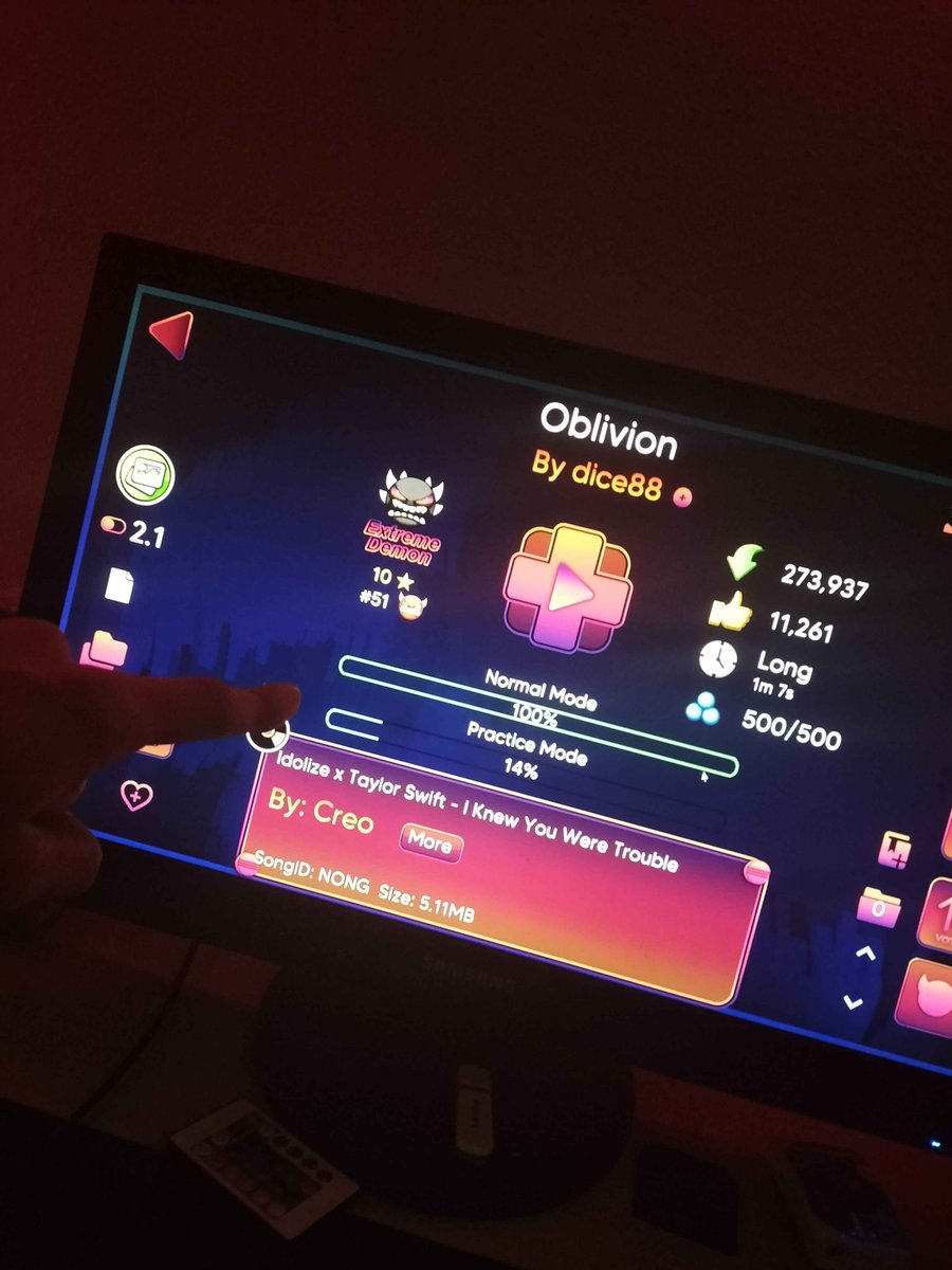 RedMurderPRIV's tweet image. OBLIVION 100% HOLY SHIT THANK YOU EVERONE I GENUINELY CANT BELIEVE I JUST BEAT A MAINLIST