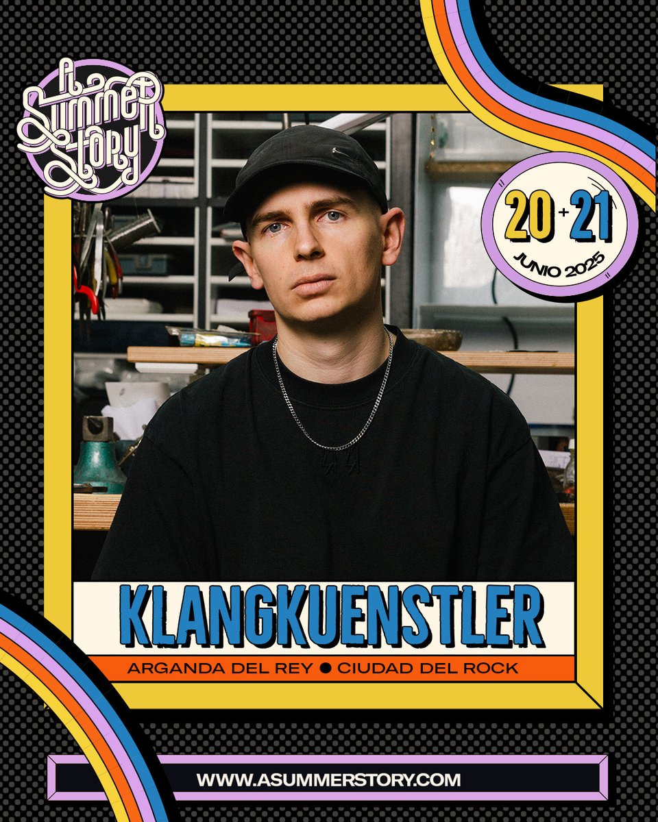 ¡KLANGKUENSTLER CONFIRMADO!
Tras el éxito de su evento en Madrid, estamos encantados de anunciar que seremos testigos de su talento
No es nuevo en la Ciudad del Rock, ya que se encargó de poner la guinda al amanecer en 2023, pero vamos a bailar hasta que nos duela el alma 💃