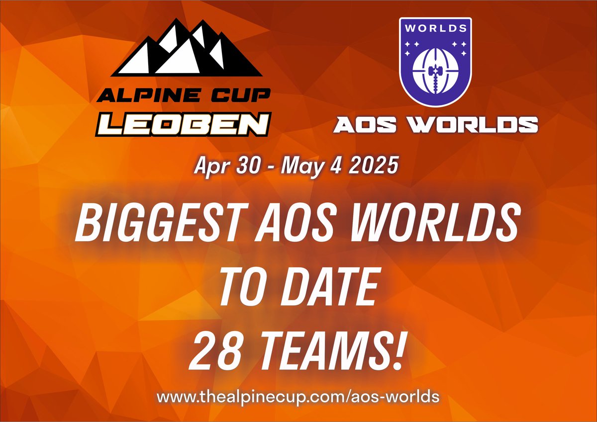 So deadline has passed and we are pleased to announce that this is the biggest worlds to date! #aos #WarhammerCommunity #aosworlds25