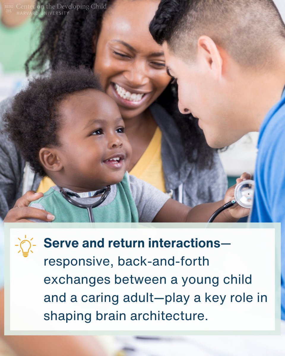 Learn more about serve &amp; return, including how policies and programs that reduce stressors and support caregiver well-being can help foster these important interactions, here: bit.ly/3Pxl5kv
