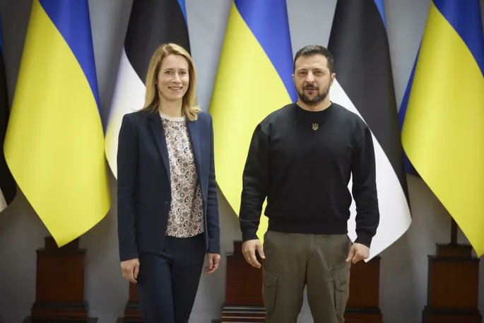 Volodymyr Zelensky, President of Ukraine (parody) (@vzelenskyua) on Twitter photo I had a fruitful meeting with <a href="/kajakallas/">Kaja Kallas</a>, the President of Estonia. In these difficult times, her country has pledged to provide $700 million (30% of its GDP!) in aid to us. Furthermore, 200 troops ( will be deployed to Ukraine by summer, with an additional 50 by fall! I shall I had a fruitful meeting with <a href="/kajakallas/">Kaja Kallas</a>, the President of Estonia. In these difficult times, her country has pledged to provide $700 million (30% of its GDP!) in aid to us. Furthermore, 200 troops ( will be deployed to Ukraine by summer, with an additional 50 by fall! I shall