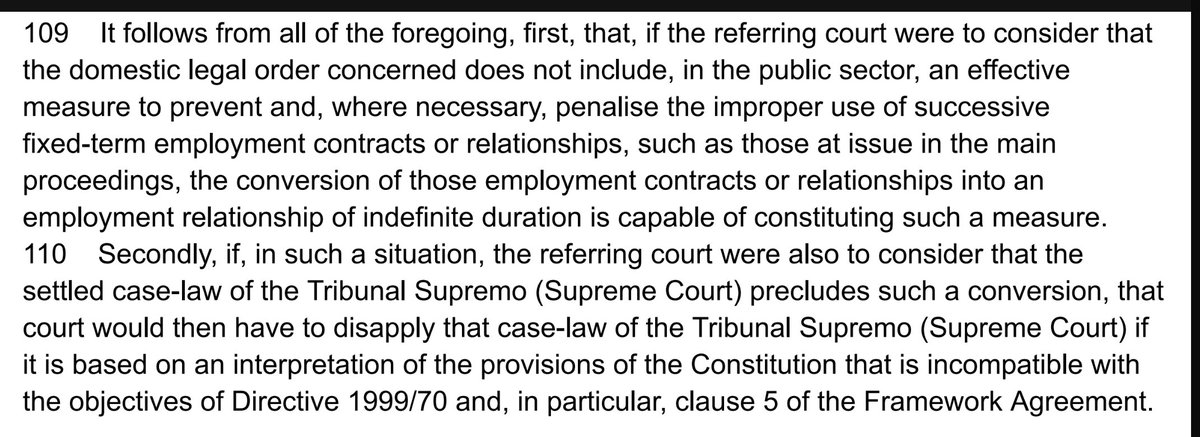 . <a href="/RoxanaMinzatu/">Roxana Mînzatu</a> don't you feel embarrassment when Spanish supreme court rebels against the CJEU using such lame excuses as it going against the constitution, when having read these paragraphs in the images from the CJEU ruling  and this report published in the Official State