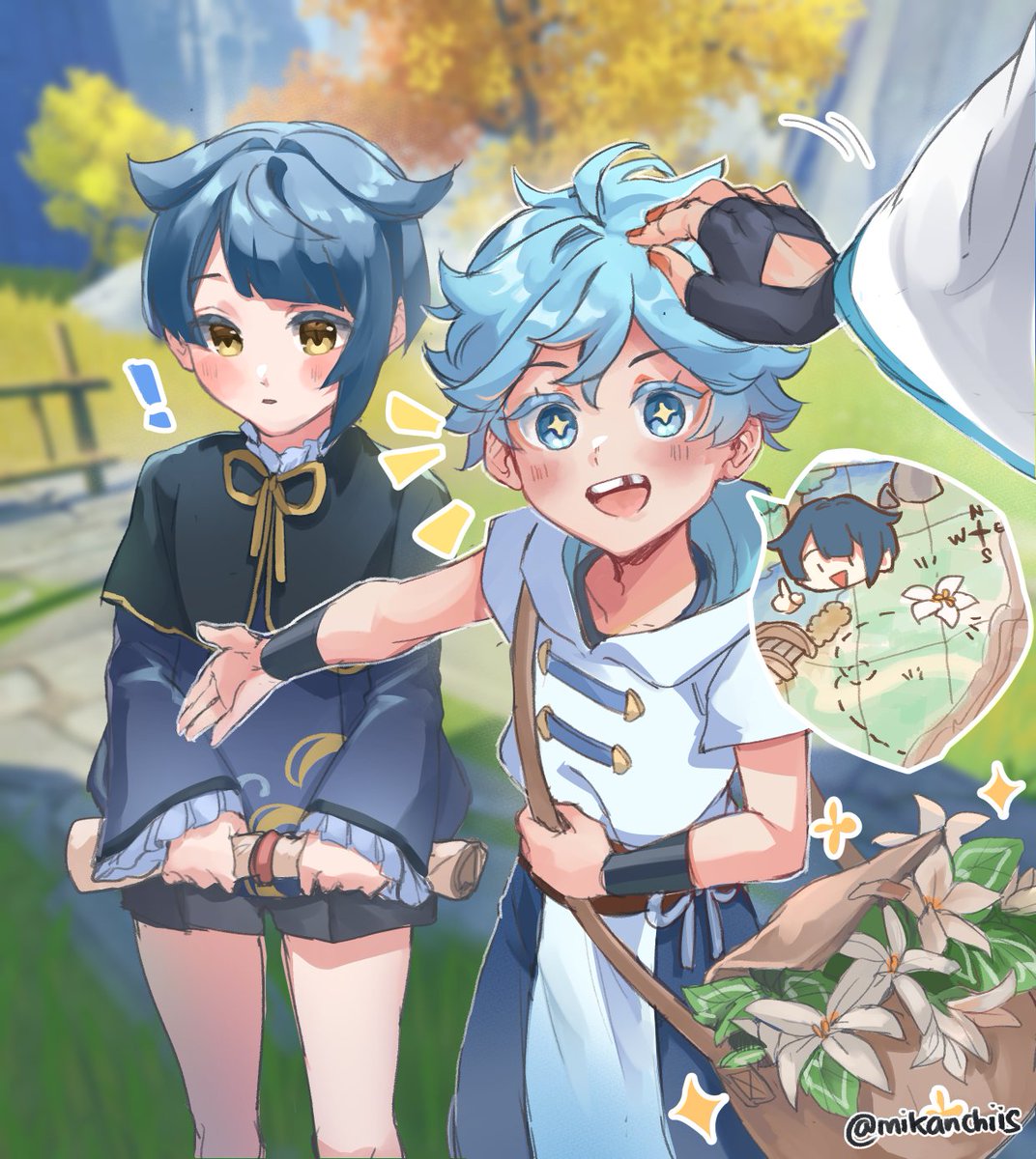 mikanchiis's tweet image. xingqiu's #1 hype guy 😌📣✨

#xingyun #xingqiu #chongyun #genshinimpact