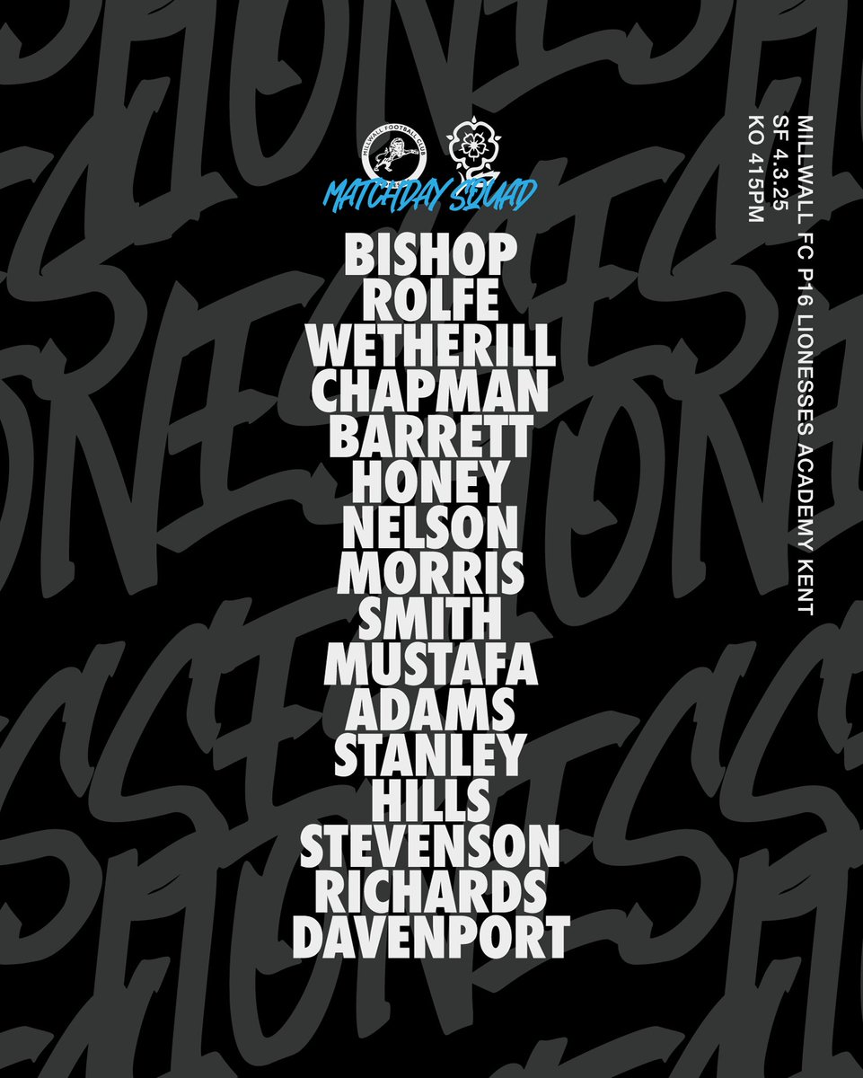 SF Gameday for our young Lionesses. 🔵⚪️