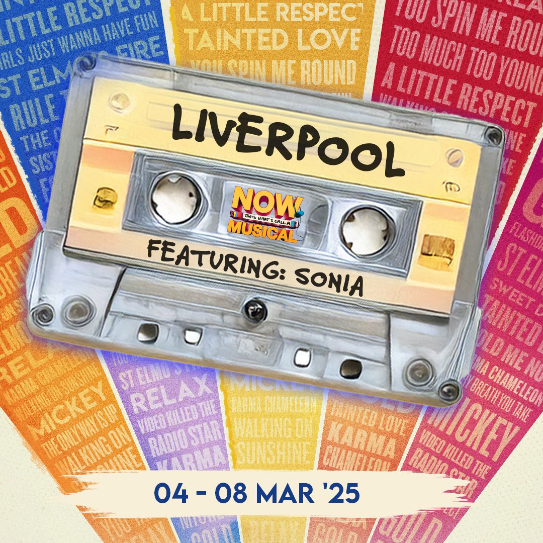 TheNOWMusical (@thenowmusical) on Twitter photo Tonight… Now That’s What I Call a Musical arrives in Liverpool <a href="/LiverpoolEmpire/">Liverpool Empire</a> until Sat 8 March✨🪩
Prepare to dance the night away to the best 80s hits, featuring our fabulous cast! <a href="/SoniaevansSonia/">Sonia ❤️</a> <a href="/Nina_Wadia/">Nina Wadia OBE</a> <a href="/SamBaileyREAL/">Sam Bailey Official</a> 🎶🕺
Tickets are selling fast, link in bio! 🎟️ Tonight… Now That’s What I Call a Musical arrives in Liverpool <a href="/LiverpoolEmpire/">Liverpool Empire</a> until Sat 8 March✨🪩
Prepare to dance the night away to the best 80s hits, featuring our fabulous cast! <a href="/SoniaevansSonia/">Sonia ❤️</a> <a href="/Nina_Wadia/">Nina Wadia OBE</a> <a href="/SamBaileyREAL/">Sam Bailey Official</a> 🎶🕺
Tickets are selling fast, link in bio! 🎟️