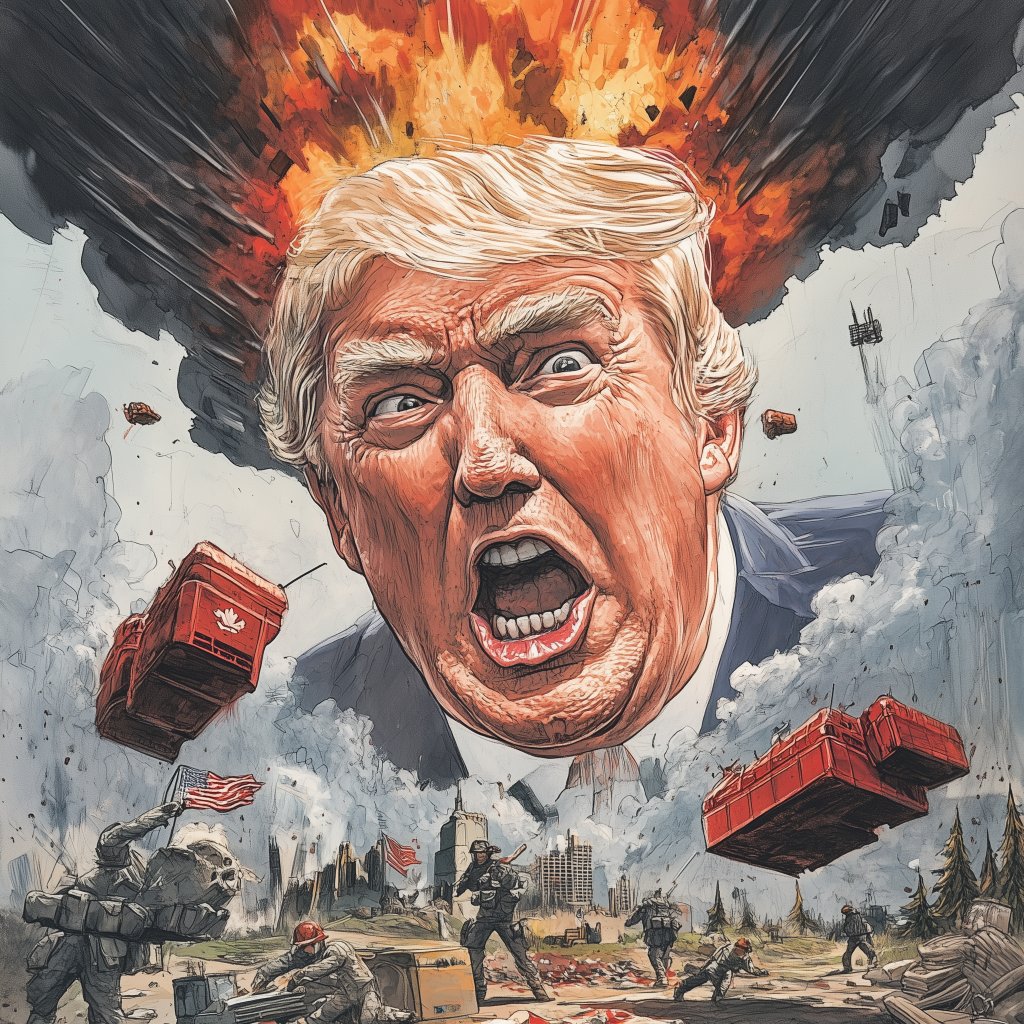 ComputerReacts's tweet image. Tariff Titans slashes through trade warfare: a brutal expose of nations at war with their own market demons. Witness the carnage at computerreacts.com