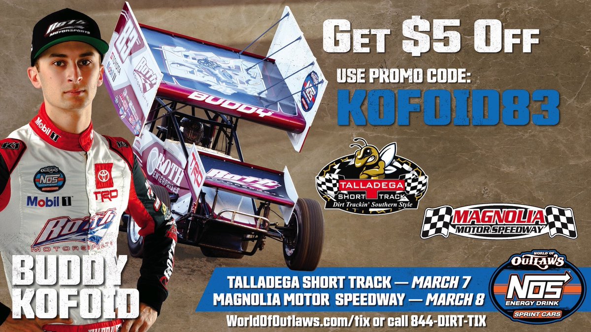 If you’re heading to the races this weekend, make sure you use KOFOID83 to save a few bucks when buying your tickets!