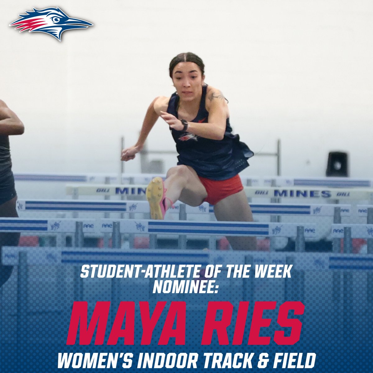 MSU Denver Athletics (@msudenversports) on Twitter photo The final Student-Athlete of the Week nominee is <a href="/MSUDenverXCTF/">MSU Denver XC/T&F</a>'s Maya Ries!
Maya finished third in the women's 60m hurdles at the RMAC Indoor Track & Field Championships this weekend, breaking her own school record with a time of 8.62 seconds πββοΈπ¨π₯π₯
#GetRowdyπ΄π΅ The final Student-Athlete of the Week nominee is <a href="/MSUDenverXCTF/">MSU Denver XC/T&F</a>'s Maya Ries!
Maya finished third in the women's 60m hurdles at the RMAC Indoor Track & Field Championships this weekend, breaking her own school record with a time of 8.62 seconds πββοΈπ¨π₯π₯
#GetRowdyπ΄π΅