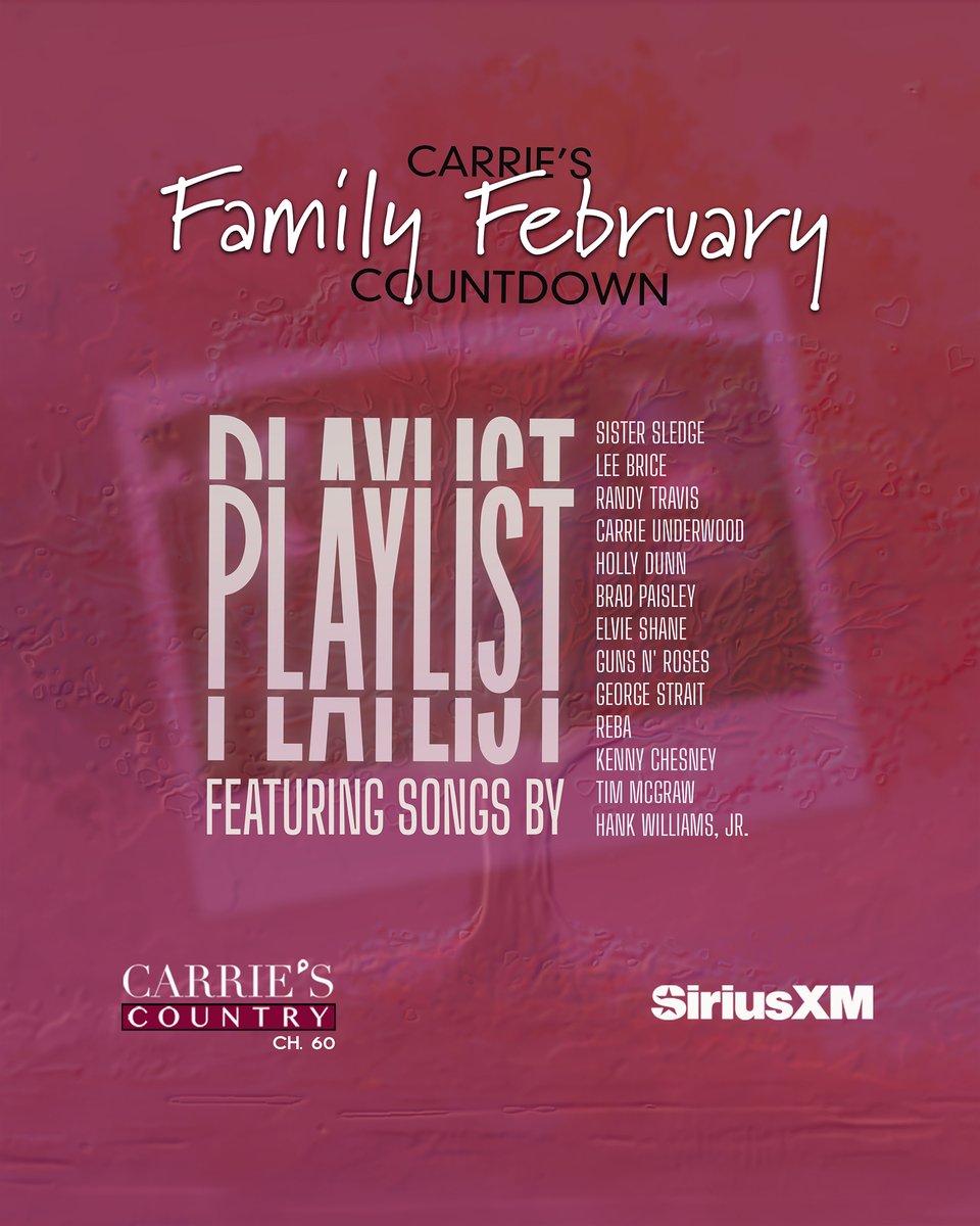 Carrie's Country (@carries_country) on Twitter photo If you missed the latest episode of āCarrieās Countdown,ā weāve got you covered! Carrieās latest playlist celebrates the ones we hold closest ā our families. š”ā¤ļø From heartwarming ballads to feel-good anthems. š§ Listen on demand in the @SiriusXM app! sxm.app.link/HearCarriesCou⦠If you missed the latest episode of āCarrieās Countdown,ā weāve got you covered! Carrieās latest playlist celebrates the ones we hold closest ā our families. š”ā¤ļø From heartwarming ballads to feel-good anthems. š§ Listen on demand in the @SiriusXM app! sxm.app.link/HearCarriesCouā¦