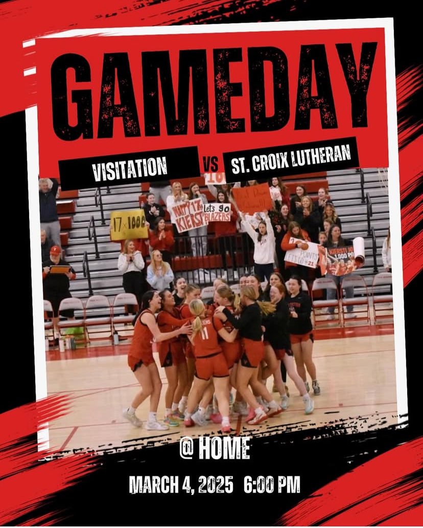 VisitationGBB (@visitationgbb) on Twitter photo Come out and support Blazer Nation!!!
🆚 St. Croix Lutheran
⏱️6:00pm
<a href="/SamWills25/">Sam Wills</a> <a href="/kierstijoerger/">Kiersti Joerger</a> <a href="/Aviannaolson13/">Avianna Olson</a> <a href="/emma_meschke/">Emma Meschke</a> <a href="/rachelwarford_/">Rachel Warford</a> <a href="/marie_jaco28931/">Marie Jacobson</a> Come out and support Blazer Nation!!!
🆚 St. Croix Lutheran
⏱️6:00pm
<a href="/SamWills25/">Sam Wills</a> <a href="/kierstijoerger/">Kiersti Joerger</a> <a href="/Aviannaolson13/">Avianna Olson</a> <a href="/emma_meschke/">Emma Meschke</a> <a href="/rachelwarford_/">Rachel Warford</a> <a href="/marie_jaco28931/">Marie Jacobson</a>
