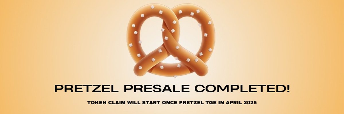 Wagmipad (@wagmipad) on Twitter photo With the completion of the <a href="/pretzelbuild/">Pretzel 🥨⛓️🐻</a> presale, participants can expect to claim their tokens once Pretzel's TGE takes place in the coming weeks. Stay tuned! With the completion of the <a href="/pretzelbuild/">Pretzel 🥨⛓️🐻</a> presale, participants can expect to claim their tokens once Pretzel's TGE takes place in the coming weeks. Stay tuned!