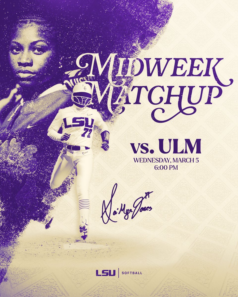 Back at home for a Louisiana midweek matchup!

📄 lsul.su/4h5z3W9
🎟 lsul.su/4h6otzd

#Volume33