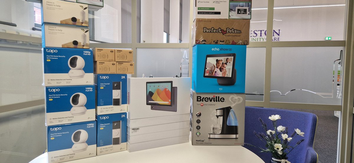 New delivery to head office, more amazing devices to support our service users with well being, independence and better quality of life <a href="/CareTech_Scot/">Care Technologist</a> <a href="/BailliestonCare/">Baillieston Community Care|Extended Personal Care</a>