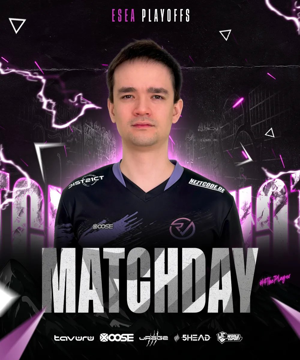 ❗ PLAYOFFS ❗

Unser TACTX Team hat es in der <a href="/ESEA/">ESEA League</a> Open mit einem 9-5 Score in die Playoffs geschafft, welche heute direkt losgehen! 🥳

⏰ 20:30 Uhr
🆚 #PauguPoisid
📺 m.twitch.tv/snipezo_xd
🎙️ <a href="/Snipezo_XD/">Snipezo</a> 

#4ThePlayer