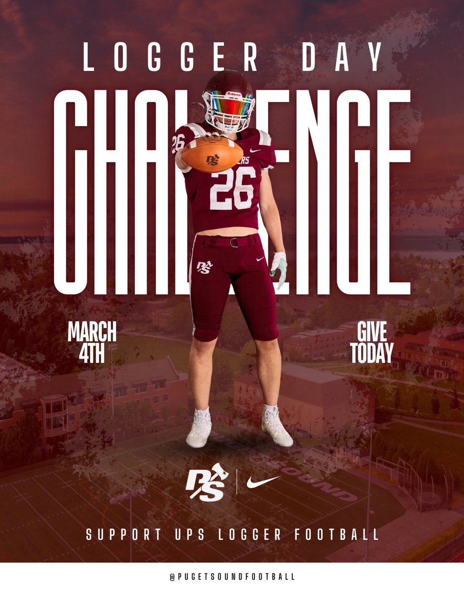 Please consider giving to our football team on this Logger Day Challenge.  Trying to get to 137 donations or 10% of total goal for the school.  Please consider giving and helping Logger Football reach our goals.

givecampus.com/l2f67x