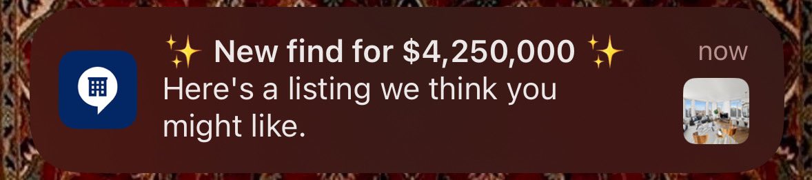 sometimes i like to go daydreaming on zillow/streeteasy and now the algo thinks i am an uberwealthy nyc empress