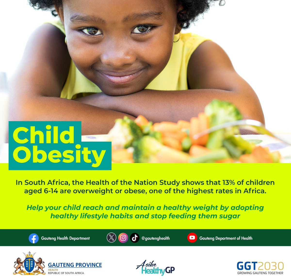 Help your child reach and maintain a healthy weight by adopting healthy lifestyle habits and stop feeding them food items with added sugar #WorldObesityDay #AsibeahealthyGP