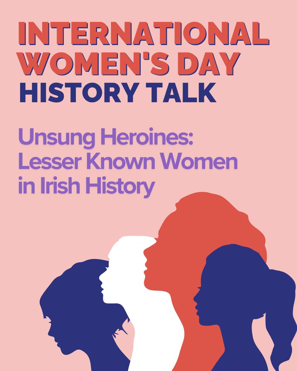 In celebration of International Women's Day, historian Mary Muldowney to commemorate and honour the unsung heroines who helped shape Irish History.

In Ballymun Library  on Saturday 8 March at 2.30pm.

Book: dublincity.spydus.ie/cgi-bin/spydus…