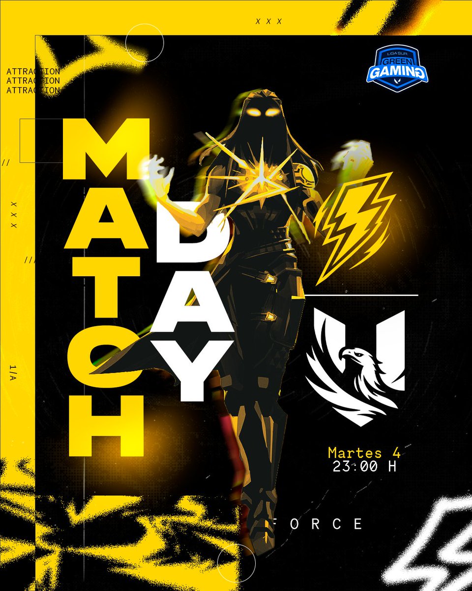 Attraction Force Esports (@attforceesports) on Twitter photo 🎯 Debutamos en la Green Gaming vs <a href="/usepticals/">Usepticals 🦅</a>
🕚 23:00 hs ARG/CHI
📺 Miralo en vivo: twitch.tv/greengaming_tv
El equipo está listo, vamos con todo.
¡Se agradece el aguante en el chat! 💪
#AttractionForce #Valorant #BeATF #VALORANTMasters #ValorantClips #RiotGamesONE 🎯 Debutamos en la Green Gaming vs <a href="/usepticals/">Usepticals 🦅</a>
🕚 23:00 hs ARG/CHI
📺 Miralo en vivo: twitch.tv/greengaming_tv
El equipo está listo, vamos con todo.
¡Se agradece el aguante en el chat! 💪
#AttractionForce #Valorant #BeATF #VALORANTMasters #ValorantClips #RiotGamesONE
