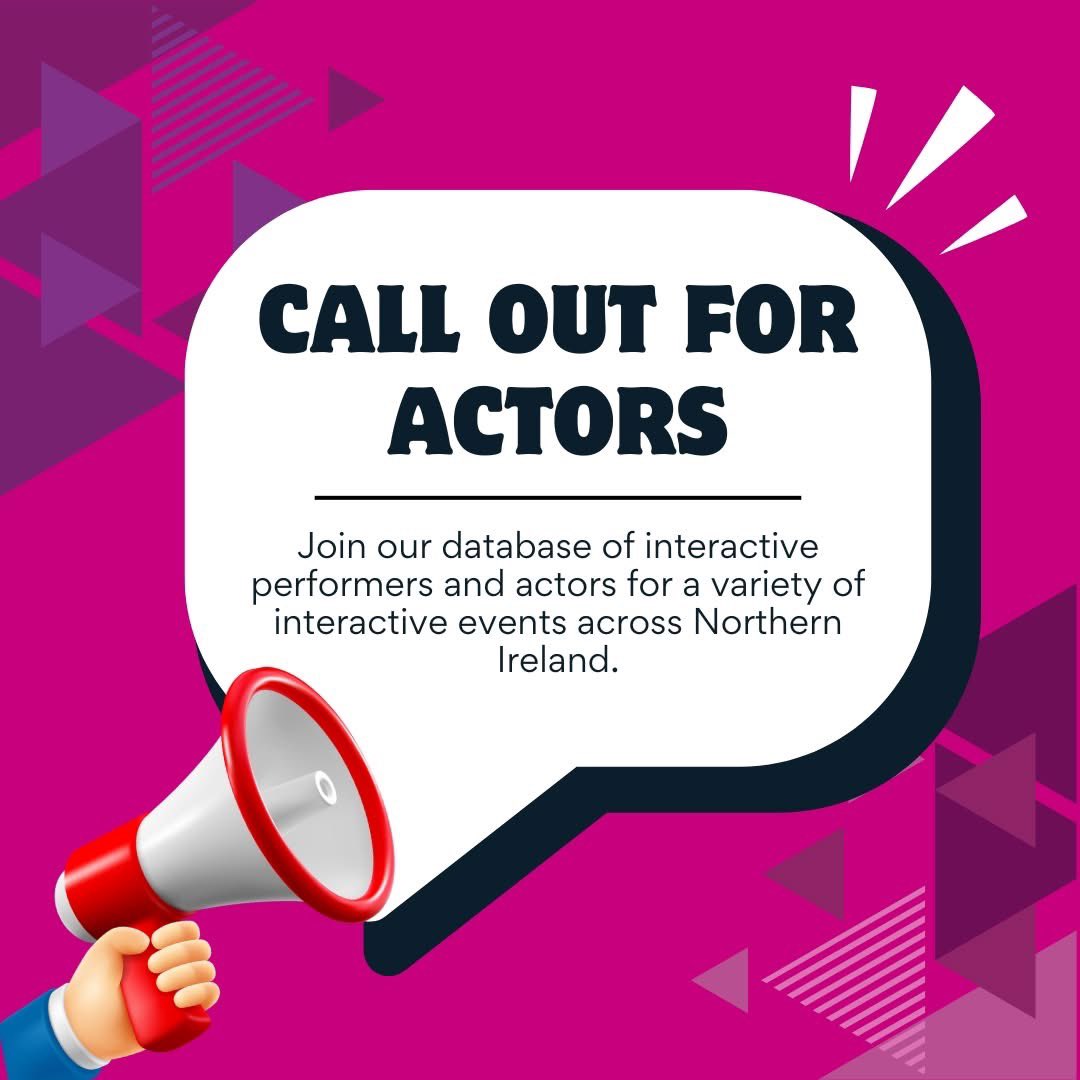 BNL Productions is looking for experienced, confident, and engaging actors to join our team for a variety of interactive events across Northern Ireland. If you would like to join our database as a professional performer, please complete the form - forms.gle/ibE1cEcaAP5yBm…