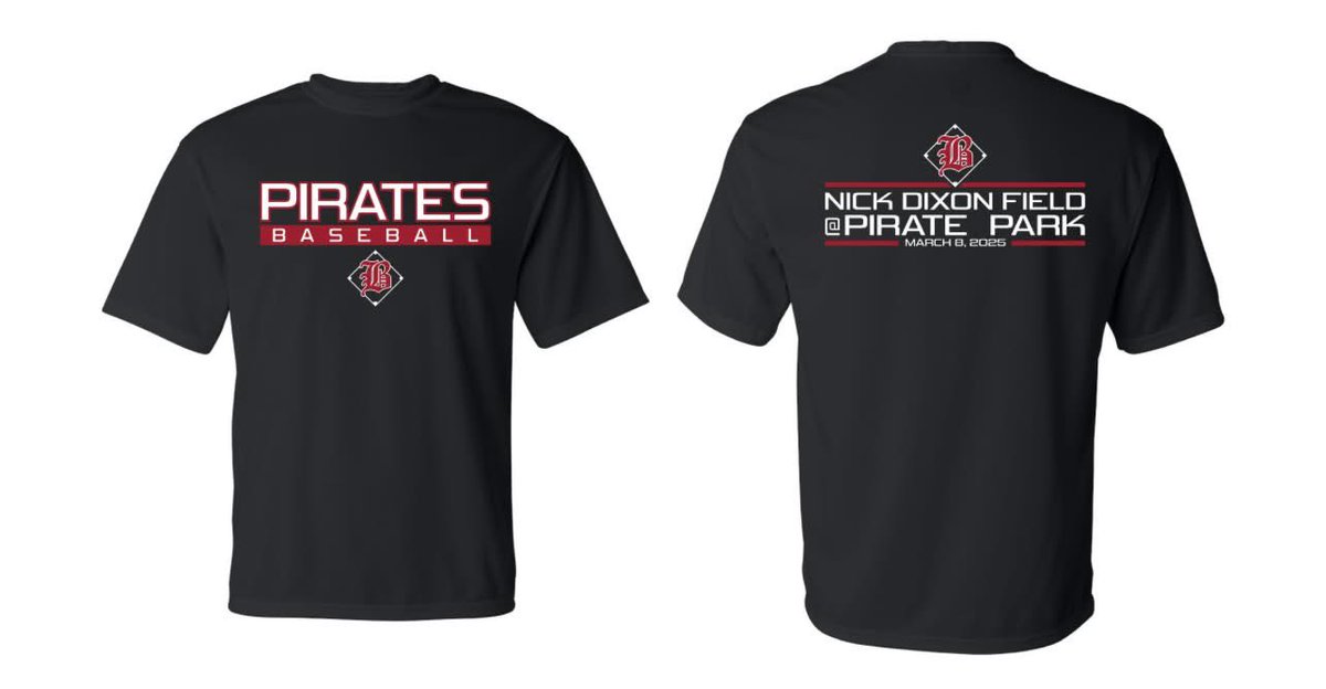 Coach Dixon Field t-shirts are available for pre-order today only. To order, fill out the form below. You will be able to pay with cash or check and shirts will be available for pickup on Saturday. docs.google.com/forms/d/e/1FAI…