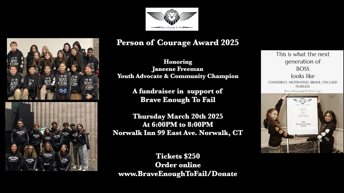 BETF's tweet image. Don&apos;t miss the @BETF Person of Courage Gala 3/20/25
Thanks to our sponsors #ProPropertyManagement  #WilliamsDaySpa Get your tickets now ow.ly/ac9S50VamUE