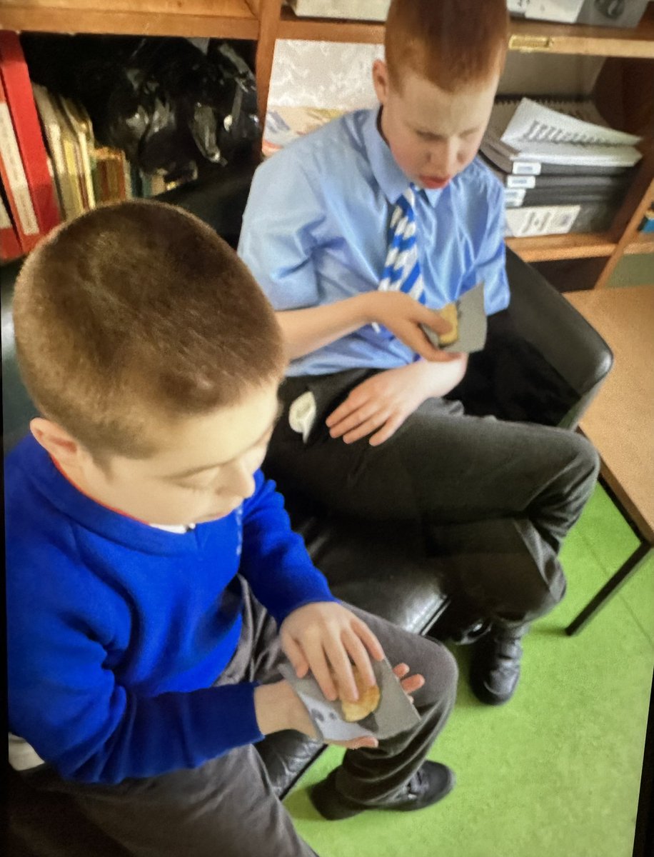 Pancake day fun in the primary kitchen.