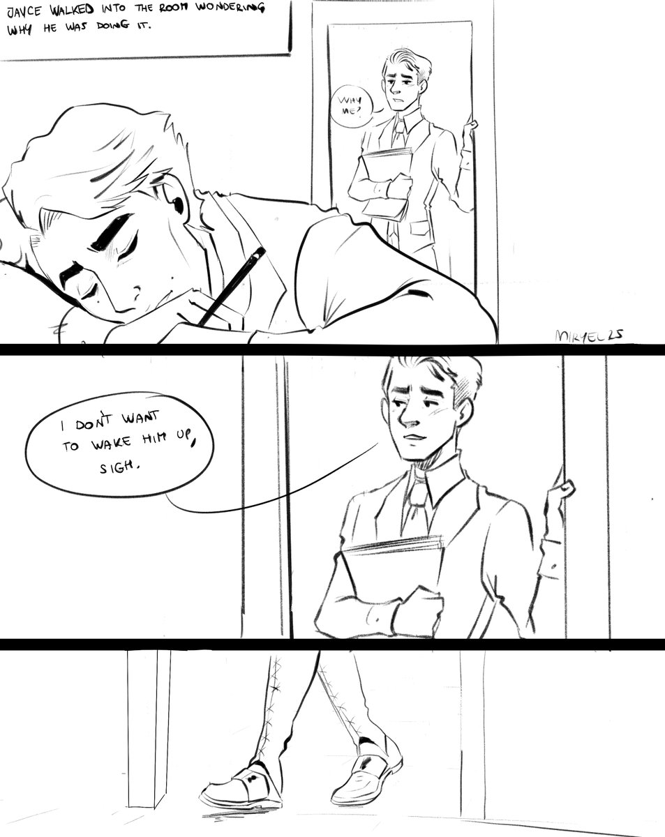 _Miryel's tweet photo. #jayvik #arcane #cowt #landedifandom

Questo disegno partecipa al COWT 14 indetto da LANDE DI FANDOM M2 prompt 2 
"Entrò nella stanza chiedendosi perché lo stesse facendo."
"They walked into the room wondering why they were doing it." https://t.co/MvR9uIhcUQ