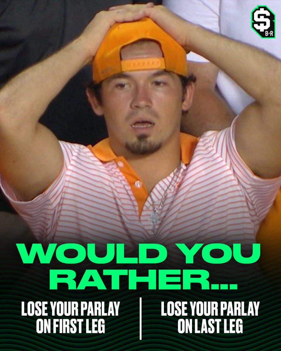 What's your take? 🤔

Would you rather lose your parlay on the first leg or the last leg?