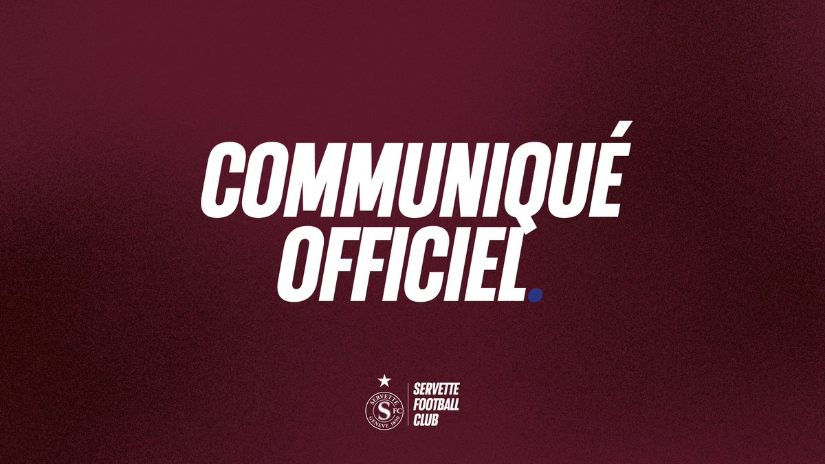 ServetteFC's tweet image. Communiqué officiel du Servette FC

👉 bit.ly/4ioR0jo
