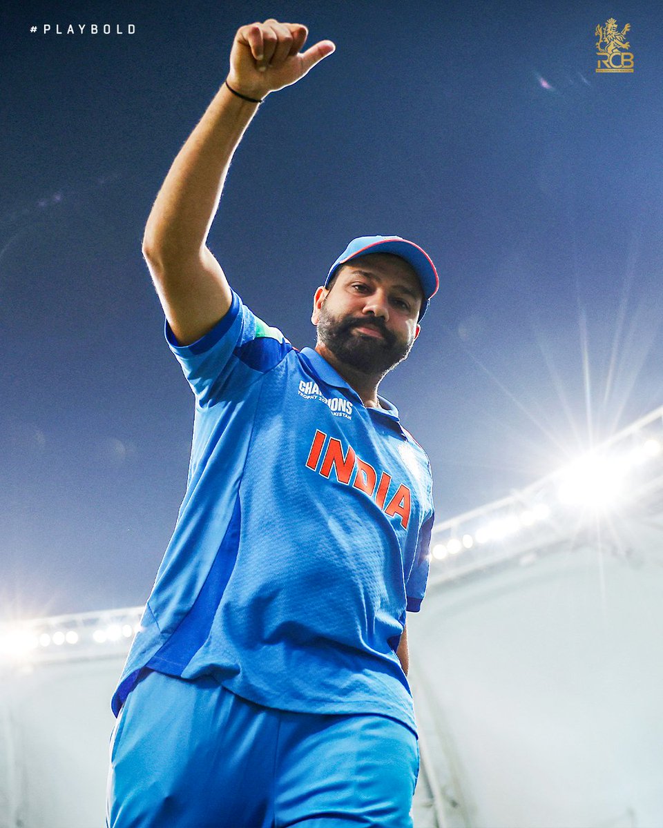 RCBTweets's tweet photo. The first-ever captain in the world to lead his teams to the finals of all the ICC tournaments! 🫡

✅ ICC World Test Championship 2023! 
✅ ICC ODI World Cup 2023!
✅ ICC T20 World Cup 2024!
✅ ICC Champions Trophy 2025!

Take a bow, Rohit Sharma! 👏

#PlayBold #ನಮ್ಮRCB #CT2025 #AUSvIND