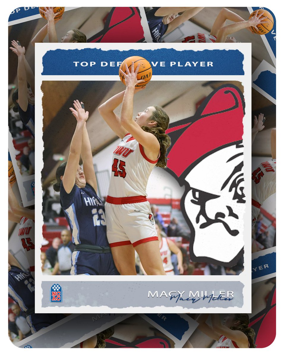 NCAC (@ncac) on Twitter photo Congratulations to Macy Miller of <a href="/OWU_WBB/">Ohio Wesleyan WBB</a> for being named the 2025 NCAC Top Defensive Player
#NCACPride | #ncacwbkb
📰 | tinyurl.com/34vzrp2w Congratulations to Macy Miller of <a href="/OWU_WBB/">Ohio Wesleyan WBB</a> for being named the 2025 NCAC Top Defensive Player
#NCACPride | #ncacwbkb
📰 | tinyurl.com/34vzrp2w