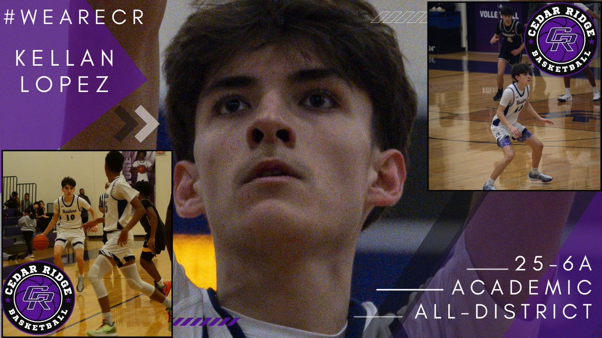 Cedar Ridge Raider Basketball (@rrcrbasketball) on Twitter photo 🏀🎓Congratulations to Kellan Lopez (<a href="/kellanlopez2707/">Kellan Lopez</a>) for putting in the work to make the 25-6A Academic All-District Team!🎓🏀
#WeAreCR #CultuRe
<a href="/CedarRidgeHigh/">CRHS</a> <a href="/RoundRockISD/">Round Rock ISD</a> <a href="/atx_hoops/">CAPITAL CITY HOOPS</a> <a href="/statesman/">Austin Statesman</a> <a href="/hoopinsider/">Hoopinsider</a> <a href="/FieldLevel/">FieldLevel</a> <a href="/Centex_Recruits/">CentralTXProspects</a> 🏀🎓Congratulations to Kellan Lopez (<a href="/kellanlopez2707/">Kellan Lopez</a>) for putting in the work to make the 25-6A Academic All-District Team!🎓🏀
#WeAreCR #CultuRe
<a href="/CedarRidgeHigh/">CRHS</a> <a href="/RoundRockISD/">Round Rock ISD</a> <a href="/atx_hoops/">CAPITAL CITY HOOPS</a> <a href="/statesman/">Austin Statesman</a> <a href="/hoopinsider/">Hoopinsider</a> <a href="/FieldLevel/">FieldLevel</a> <a href="/Centex_Recruits/">CentralTXProspects</a>
