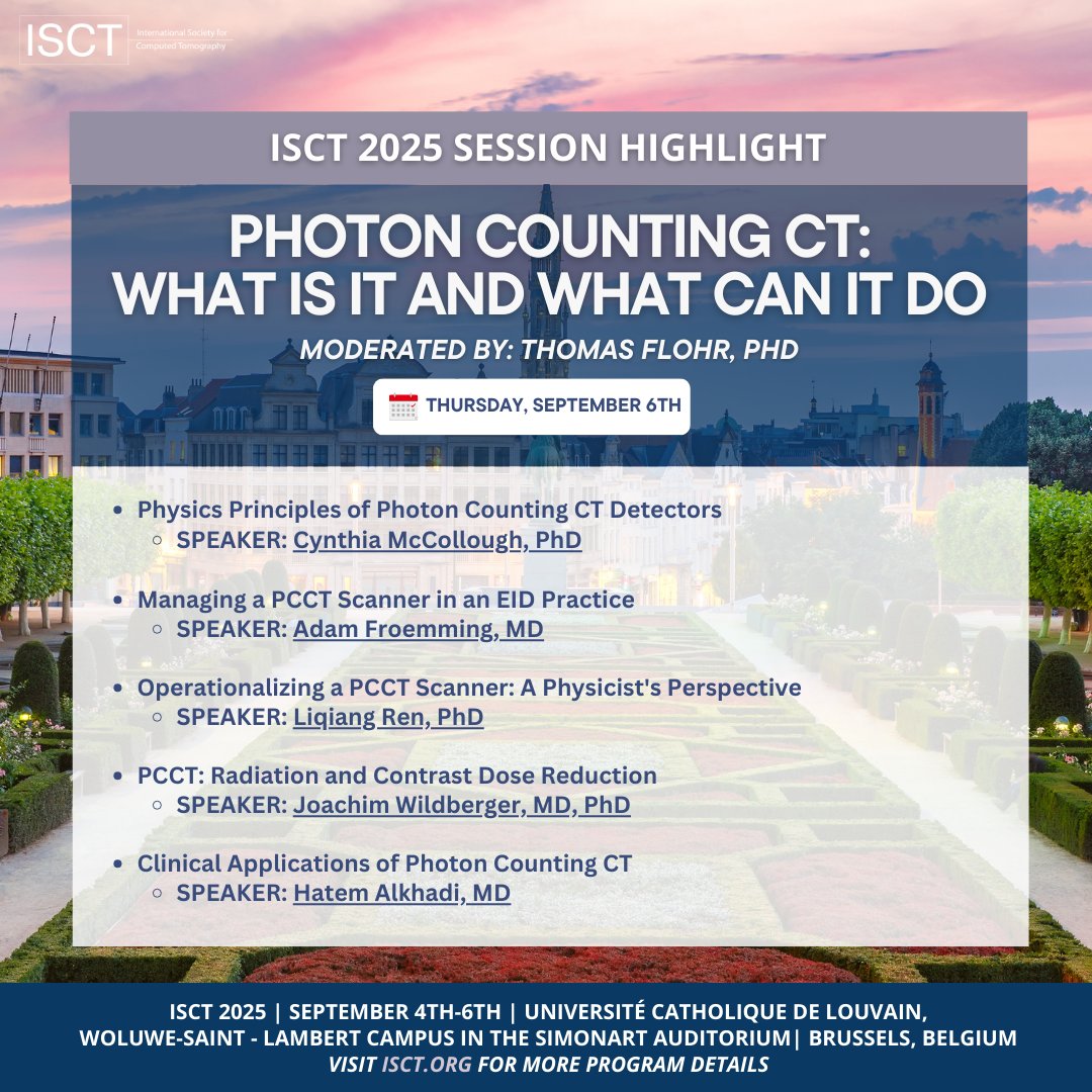 🚀 ISCT 2025 Session Highlight: Photon Counting CT

What’s all the buzz about Photon Counting CT? At #ISCT2025, leading experts will break down how this game-changing technology is improving image quality, reducing dose, and expanding clinical possibilities. #Radiology #Radtech