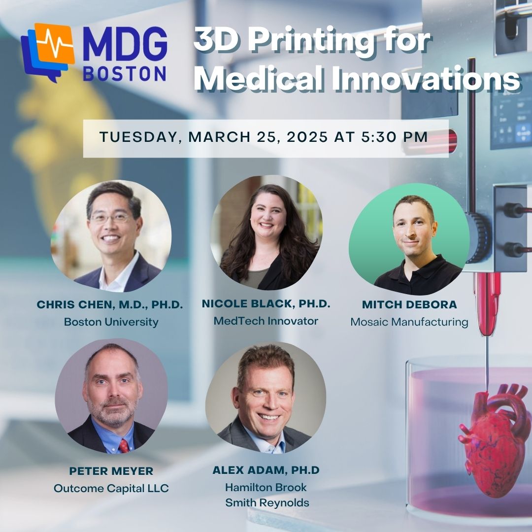 Join MDG Boston for an exciting and informative event focused on the transformative impact of 3D printing in the medical device industry. eventbrite.com/e/3d-printing-…