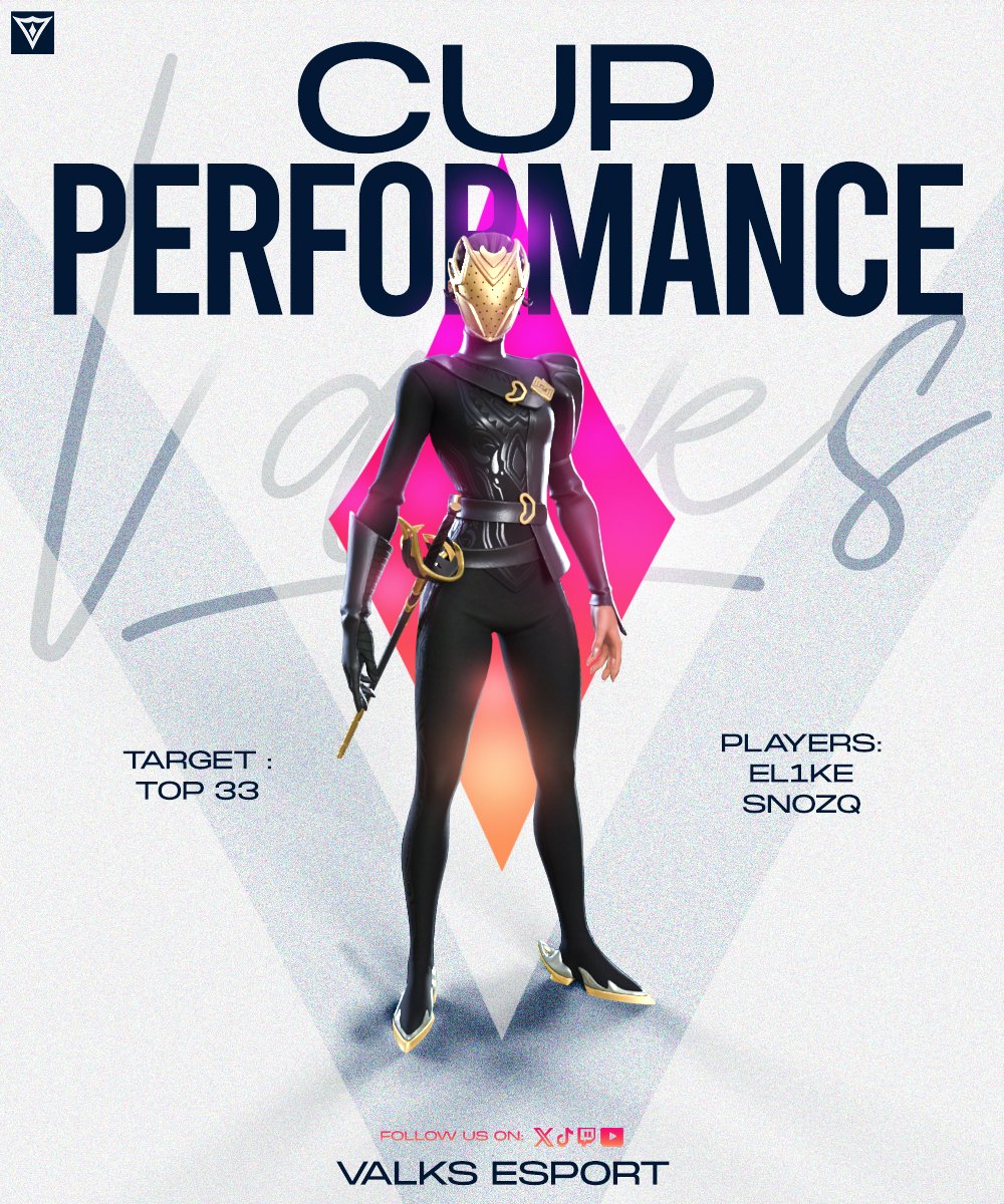 🚨 Nouvelle Éval Cup 🚨

Pas de hasard, seul le travail paie. Chez Valks, c’est la performance qui parle. 🔥

Objectif : top 33

GL à tous ! 

#WeAreValks🧡🩷