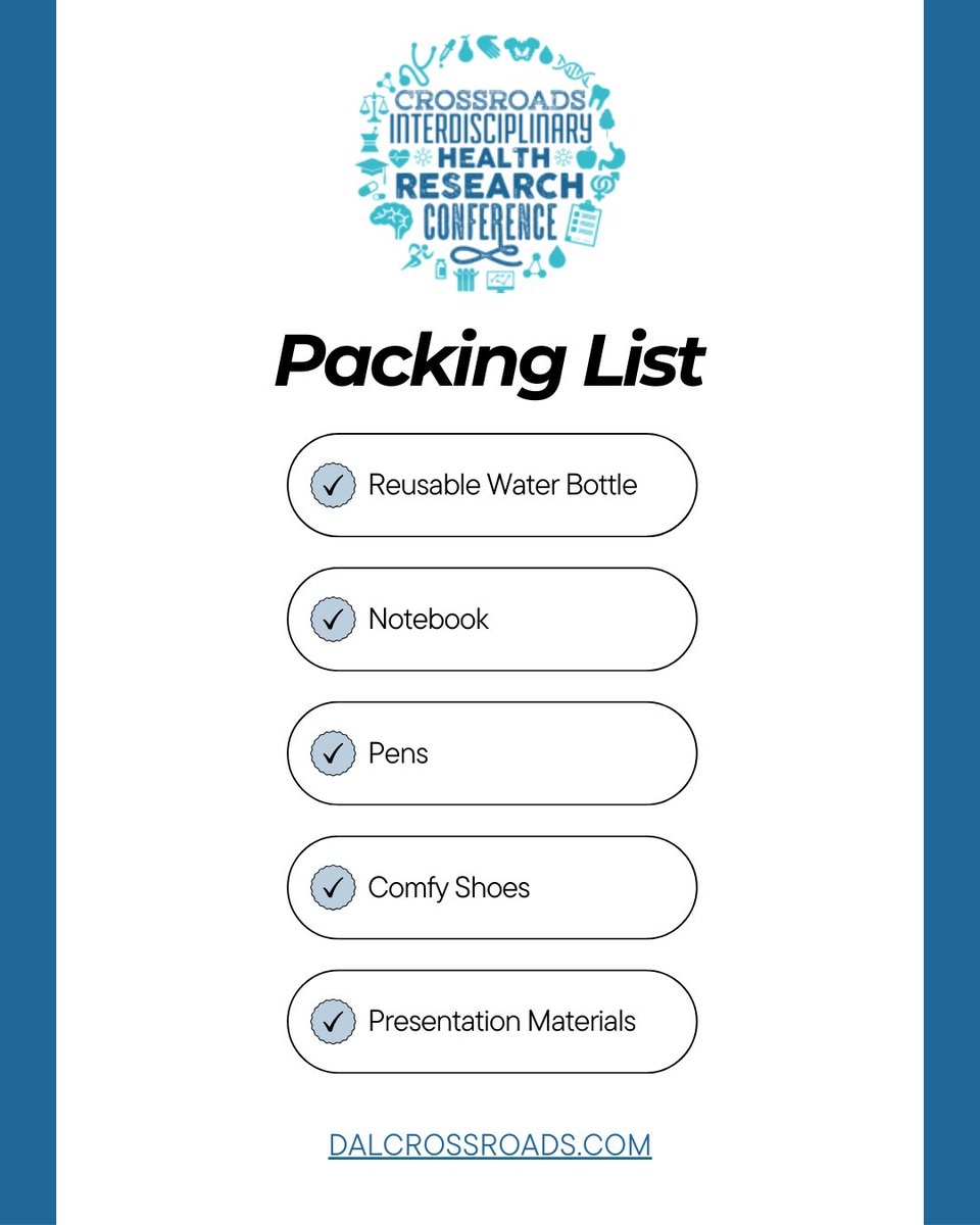 Here is our go to packing list for the exciting weekend ahead… Don’t forget those reusable bottles!

#dalcrossroads 🩵