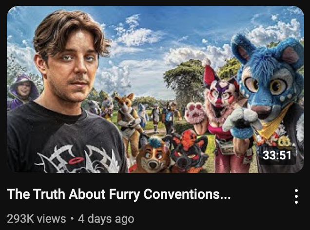ethannestor's tweet image. thank you guys for all the love on the furry vid. slowly creeping up on my personal goal of it surpassing this year&apos;s UA vid &amp;gt;:)