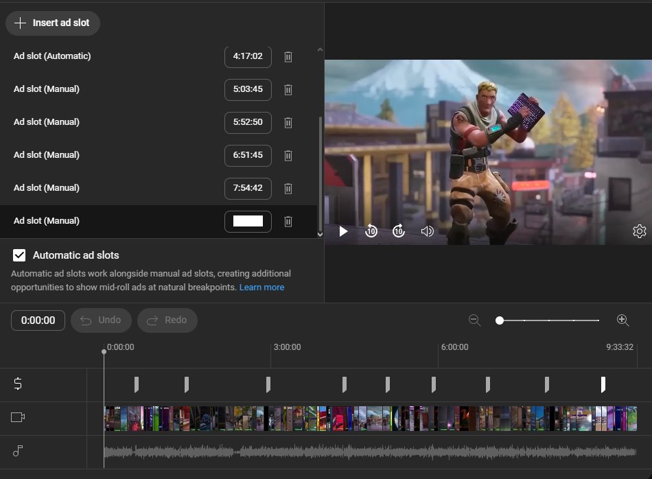 this is how i know the automatic ad slots are terrible

SAME EXACT VIDEO, SAME SCRIPT, UPLOADED TWICE. SAME AD PLACEMENT. one video works, the other is 'interruptive'