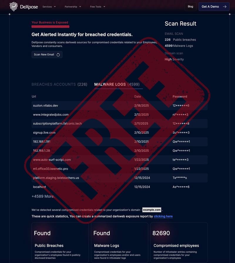 Just Launched: The Most Advanced Free Email Breach Checker!
We go beyond public leaks. Scanning info stealer logs, dark web ULPs &amp; combo lists for unmatched insights.

Check your personal or business email now—100% free!
Try it now: dexpose.io/email-data-bre…
#dexpose