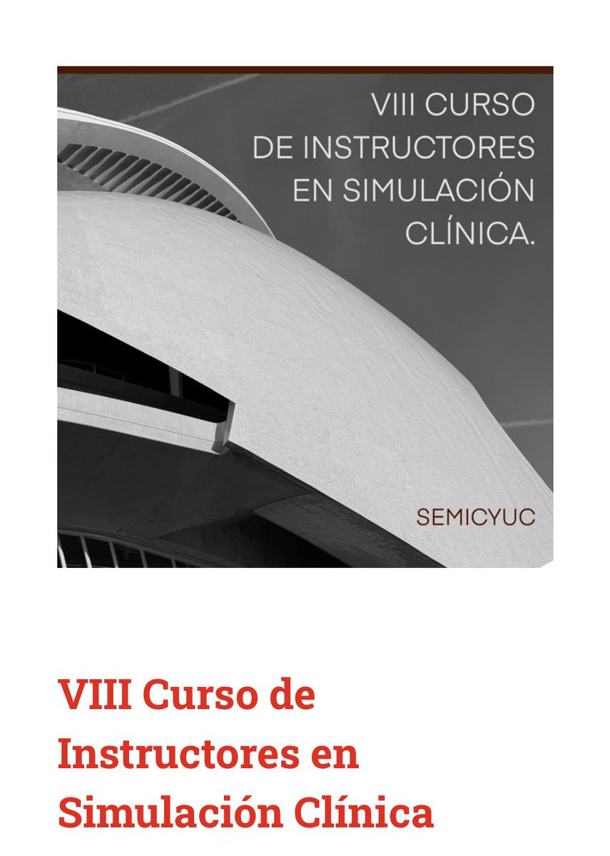 Content@s de acoger en <a href="/SimulacionLaFe/">SiMuLaFe</a> la VIII edición del Curso de Instructores Simulación Clínica <a href="/semicyuc/">SEMICYUC</a> el
13-14 junio2025
☺️☺️☺️☺️