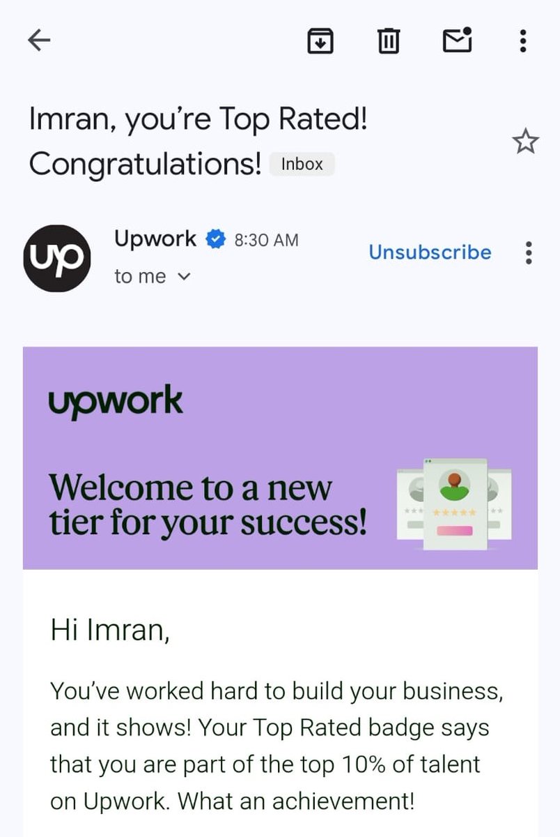 Extremely happy to have made it as a Top-Rated Badge (Top 10%) Talent on Upwork!

#Upwork #FreelanceSuccess #TopRatedFreelancer #WebDesign #LandingPageDesign #SalesFunnelDesign #ABTesting #CROExpert #LandingPageExpert #SalesFunnelDesigner #Unbouce #GoHighLevel #ClickFunnels #WP