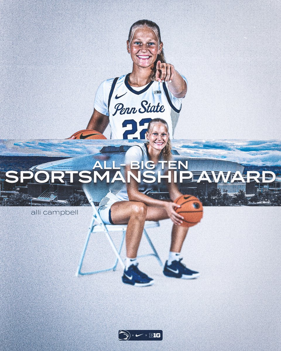 Penn State Women's Basketball (@pennstatewbb) on Twitter photo A great leader and teammate. 💙
Alli Campbell is our All-Big Ten Sportsmanship Honoree!
#LionMentality x <a href="/alli_campbell21/">Alli Campbell</a> A great leader and teammate. 💙
Alli Campbell is our All-Big Ten Sportsmanship Honoree!
#LionMentality x <a href="/alli_campbell21/">Alli Campbell</a>