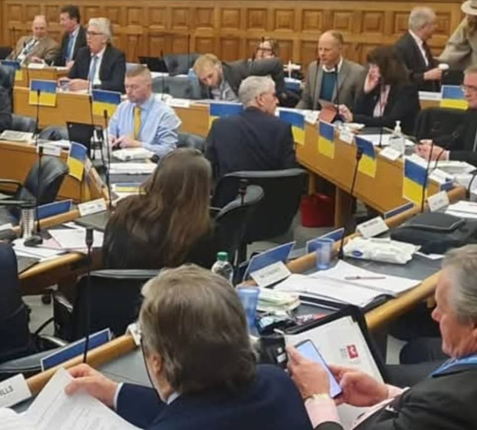 Conservative-led Kent County Council has always stood with Ukraine.

Every Conservative member flew the Ukrainian flag 🇺🇦 and we were the first UK council to form a comprehensive partnership with a Ukrainian region, with Chernihiv, which has faced brutal attacks since 2022.