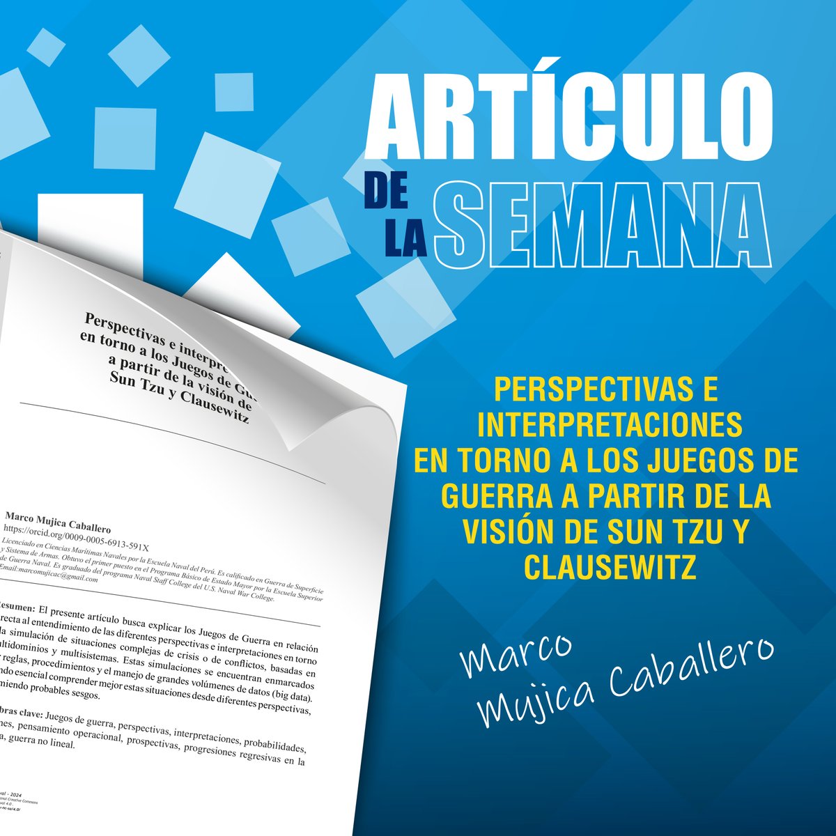 Te invitamos a leer el #artículodelasemana de la Revista de la Escuela Superior de Guerra Naval en el siguiente enlace 👉 revista.esup.edu.pe/RESUP/article/…