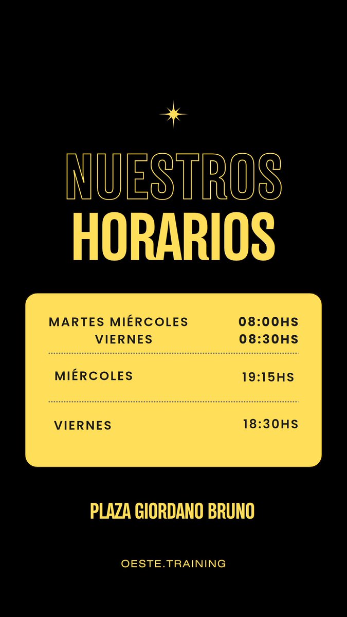 Los invito a todos a entrenar y despejar un rato juntos 🏋‍♀️💪🏃‍♀️ 

Me ayudan compartiendo 💚

instagram.com/oeste.training…